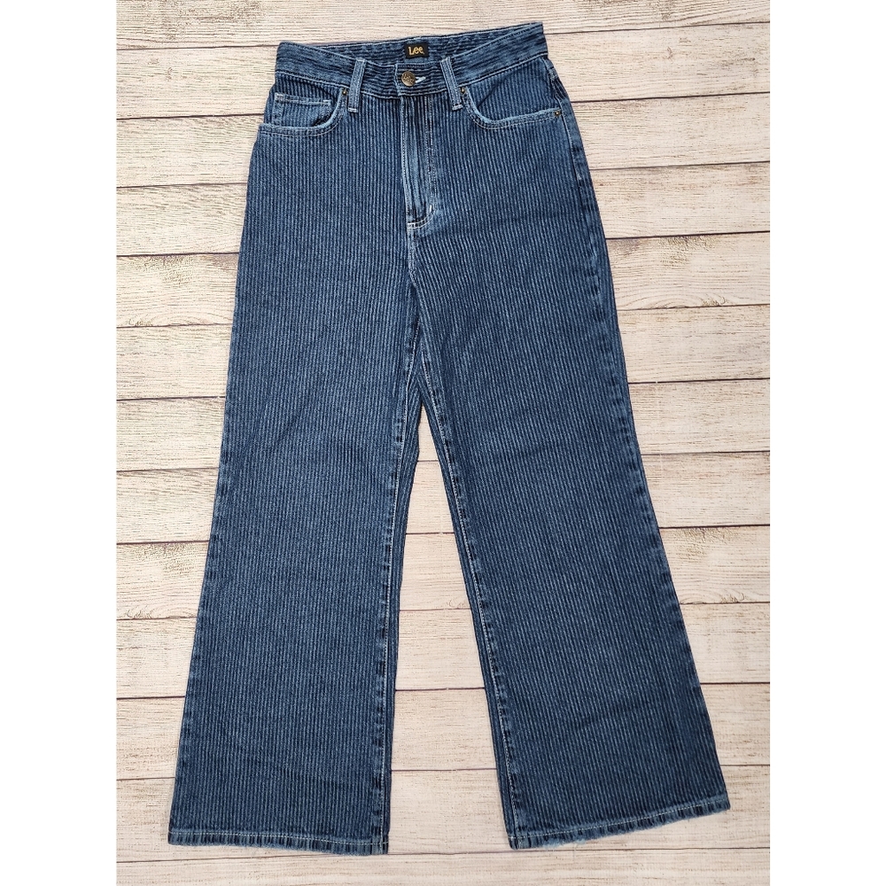 Vintage‎ Lee’s Striped Boot Cut Denim Jeans Size 26 Medium